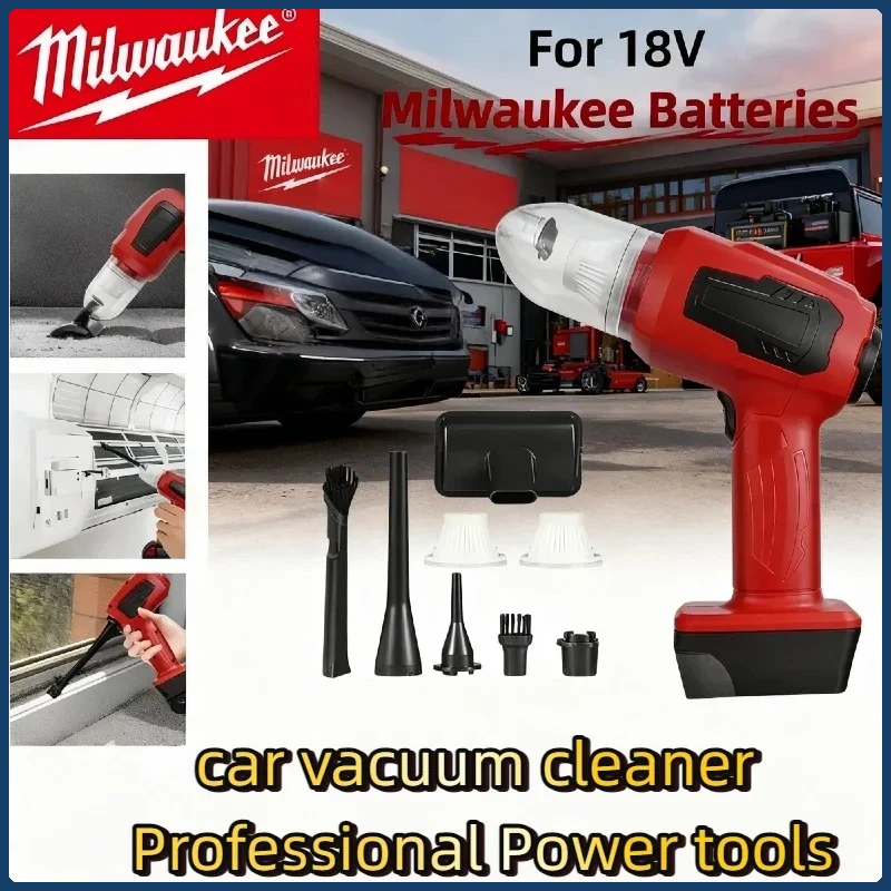

Milwaukee 2In1 Handheld Car Vacuum Cordless Cleaner 10kPa Powerful Dust Collect Machine and Air Blower For Milwaukee 18V Battery