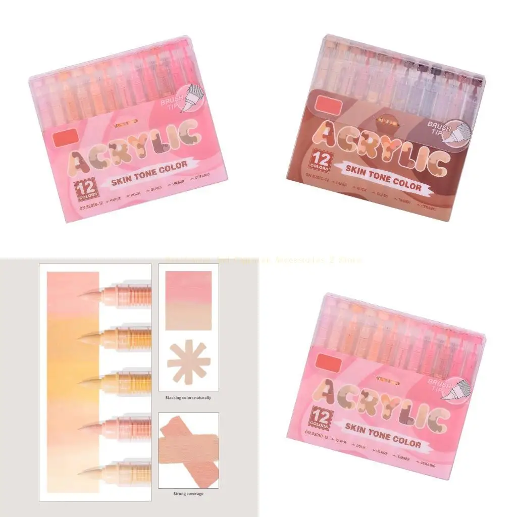 

Жидкая акриловая краска Маркер 12 Цветная акриловая краска.