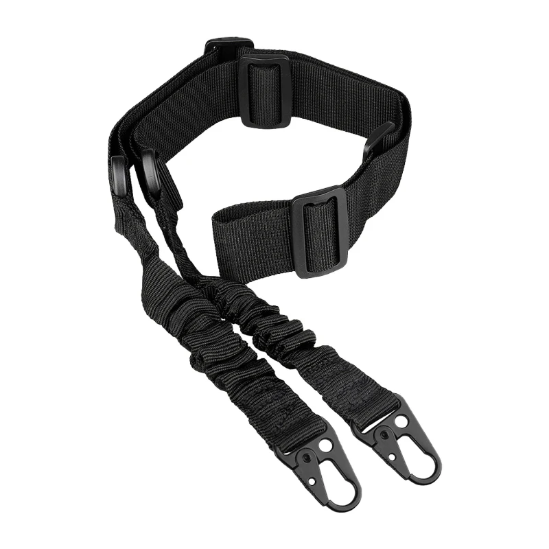 Two Points Rifle Sling with Length Adjuster Traditional Sling with QD Metal Hook Shoulder Straps AR AK Gun Sling for Outdoor