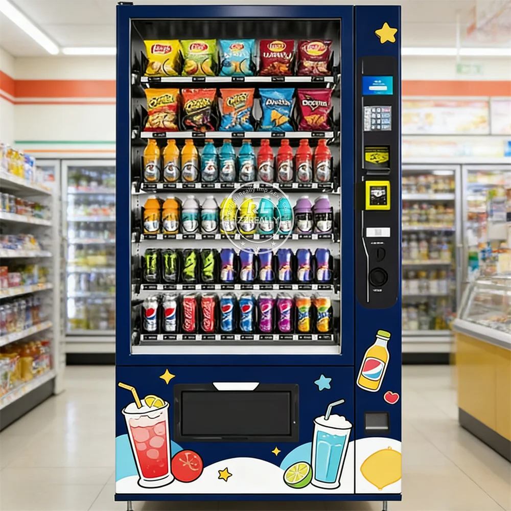 

Automatic Combo Beverage Snack Vending Machine Intelligent Drink Snack Self Service Retail Machine