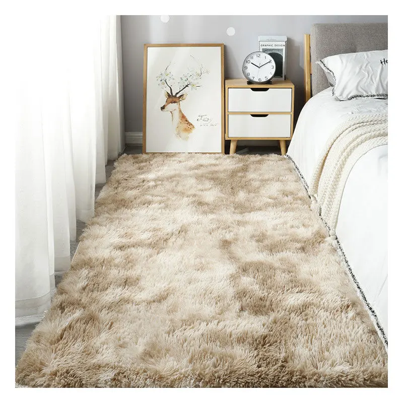 

Bedroom Carpet Living Room Long Hair Bedside Rectangle Simple Modern Home Nordic Full Bed Under