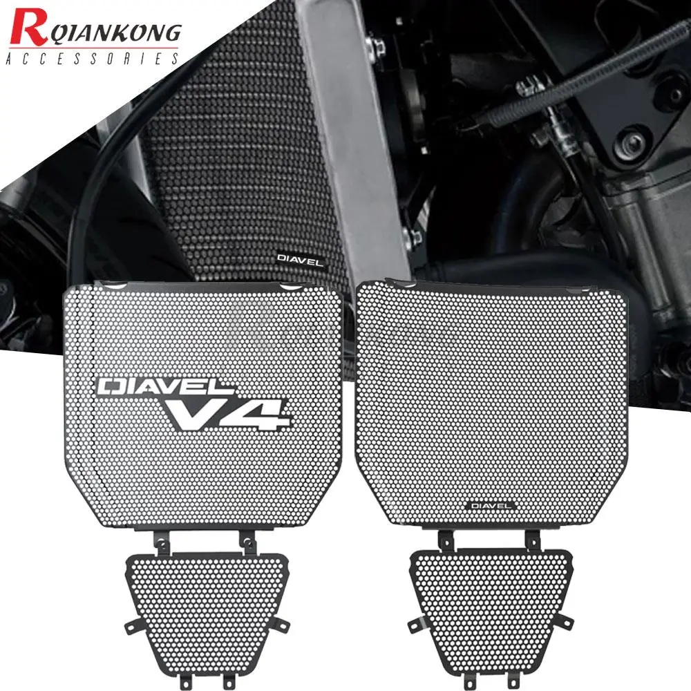 

Motorcycle Aluminum For Ducati Diavel V4 DIAVEL V 4 2023 2024 Radiator Grille Guard Cover Protector Oil Cooler Grill Protective