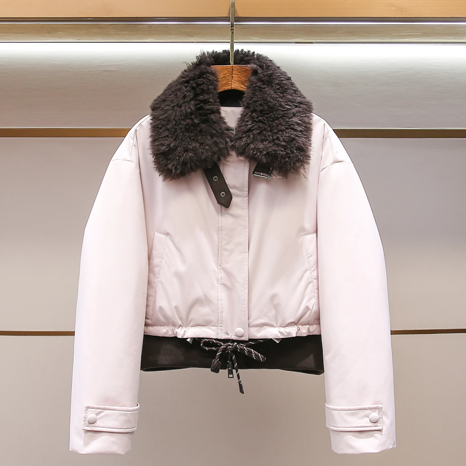 

Parker ort Стеганое Jaet, женское зимнее теплое стеганое пальто, искусственное двухсекционное пальто с высокой талией, женская мода