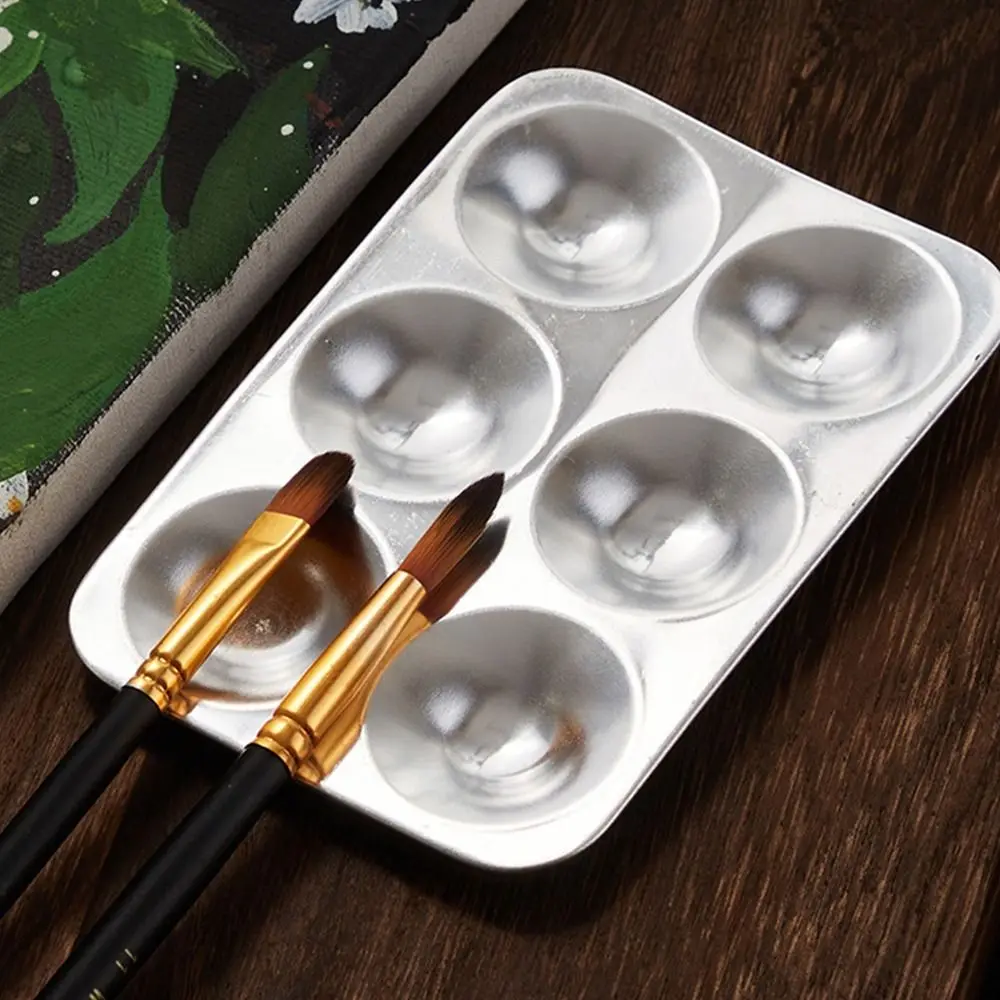 

Metal Watercolor Palette Circular/Rectangular 6/10/12 Wells Painting Color Palette Hand Drawn Art Paint Tray School Office
