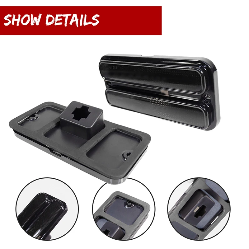 Gtinthebox-غطاء مصباح جانبي لدرابزين السيارة الأمامي والخلفي ، طقم أغطية لشاحنات النقل تشيفي و GMC ، بدون لمبة أو مقبس #3