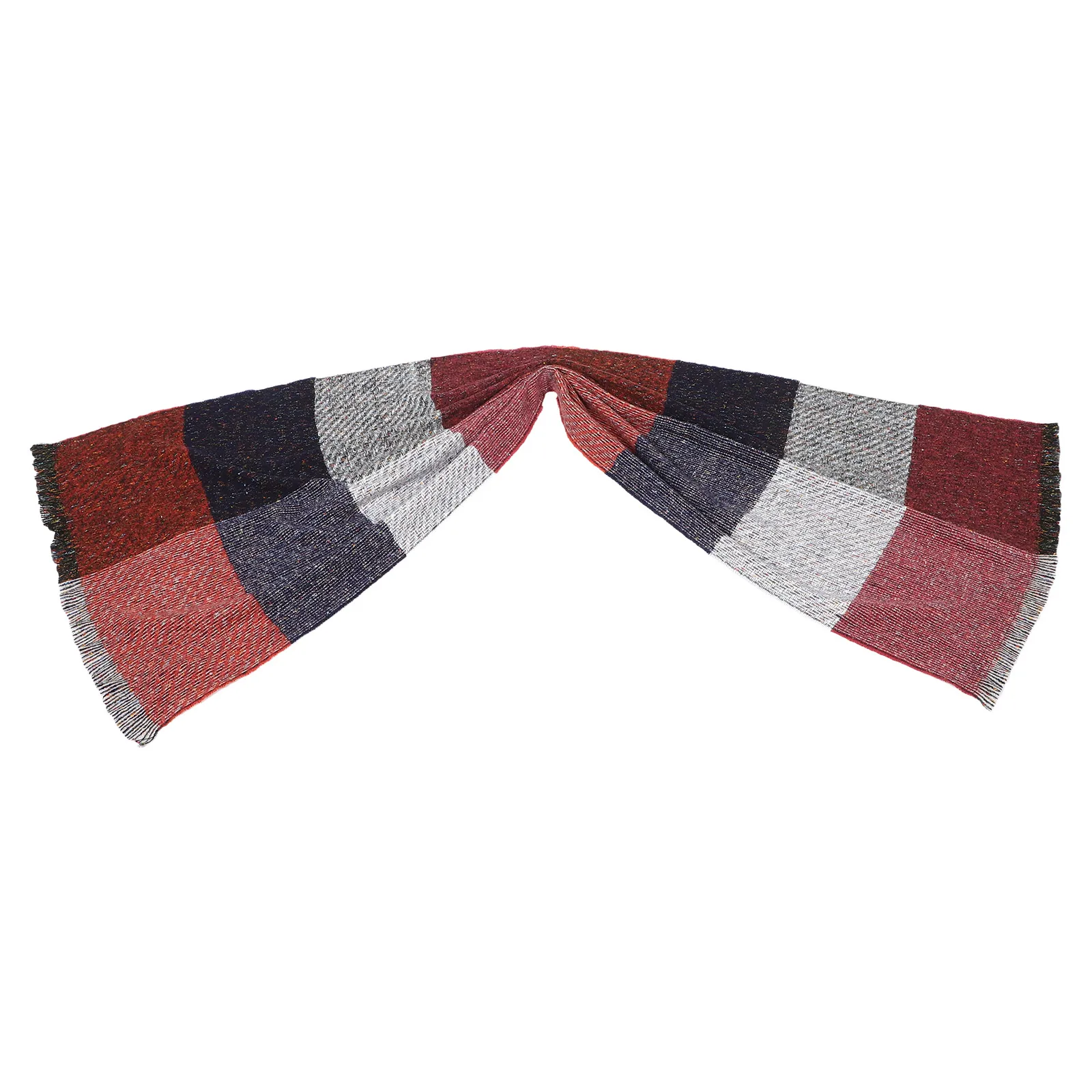 

Plaid Scarf Shawl Cozy Outdoor Plaid Scarf Polyester Material Orange Black Fashion Accessory Winter Style