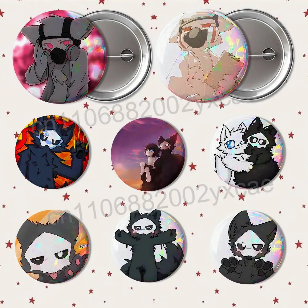 cute Dr. K Changed Puro 58mm 44mm Round Pins Creativity Printed Pictures Text Metal Lapel Badges Brooches Jewelry Gift Wholesale