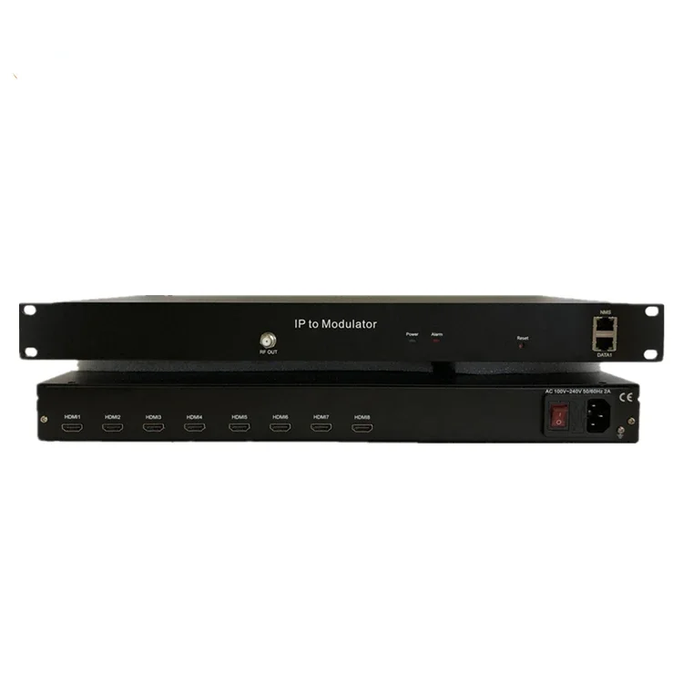 Digital TV Modulator Encoder 8 Channels HD MI to DVB-C DVB-T ISDBT ATSC Modulator HD MI to RF QAM Encoder Modulator