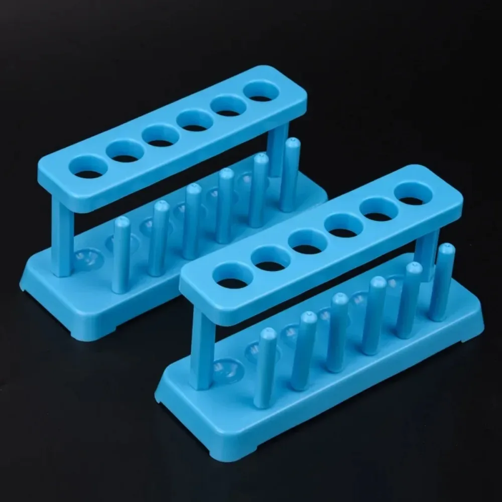 Lab School Supplies Red Plastic Test Tube Rack 6 Holes Holder Support Burette Stand Laboratory Test Tube Stand Shelf