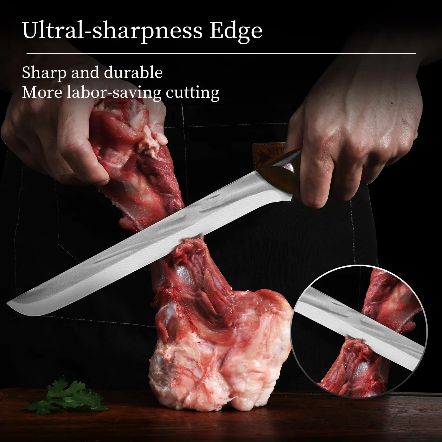 Sharp kitchen knife, kitchen accessories, home ham knife, multi-functional high hardness sharp long kitchen knife