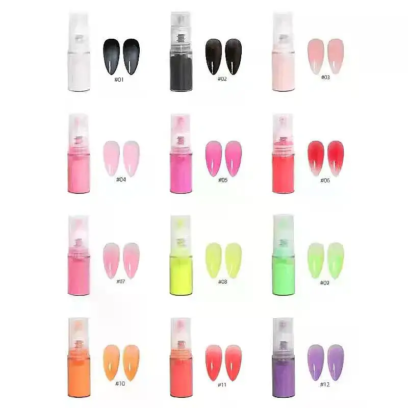 Nail Art 10g Nail Aurora Powder Spray Powder Ombre Spray do paznokci Stwórz kilka sekund, aby osiągnąć pigment z efektem gradientu