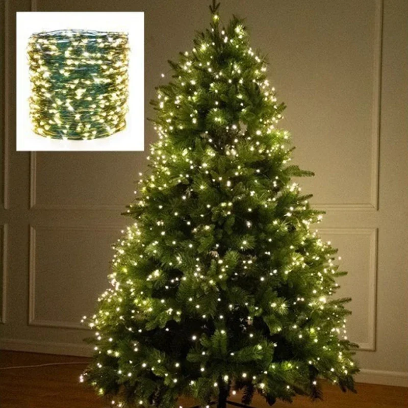 

Рождественская елка, светодиодные гирлянды с дистанционным управлением, цветная лампа из медной проволоки, рождественские гирлянды для вечеринки, украшения дома, гирлянды