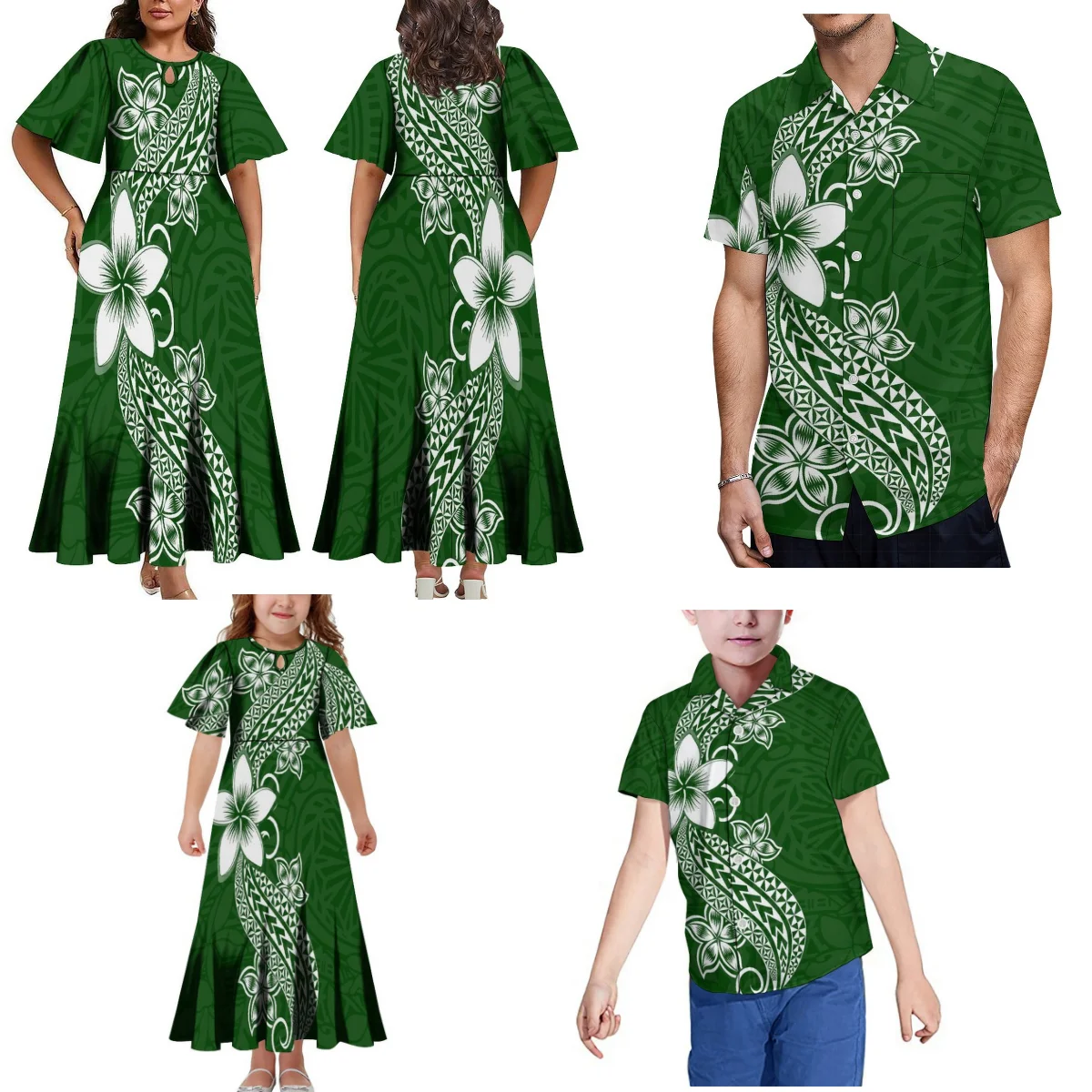 Pacific Islands National Dress Women'S Temperament Dress Polynesian Dress And Men'S Aloha Shirt 2025 New Adult And Children'S Cl