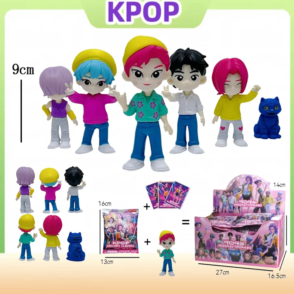 Kpop Demon Hunter Action Figures Set Blind Box Disassembly Fun  Tiger Rumi Mira Zoey Sussy Collectible Dolls Fan Gifts
