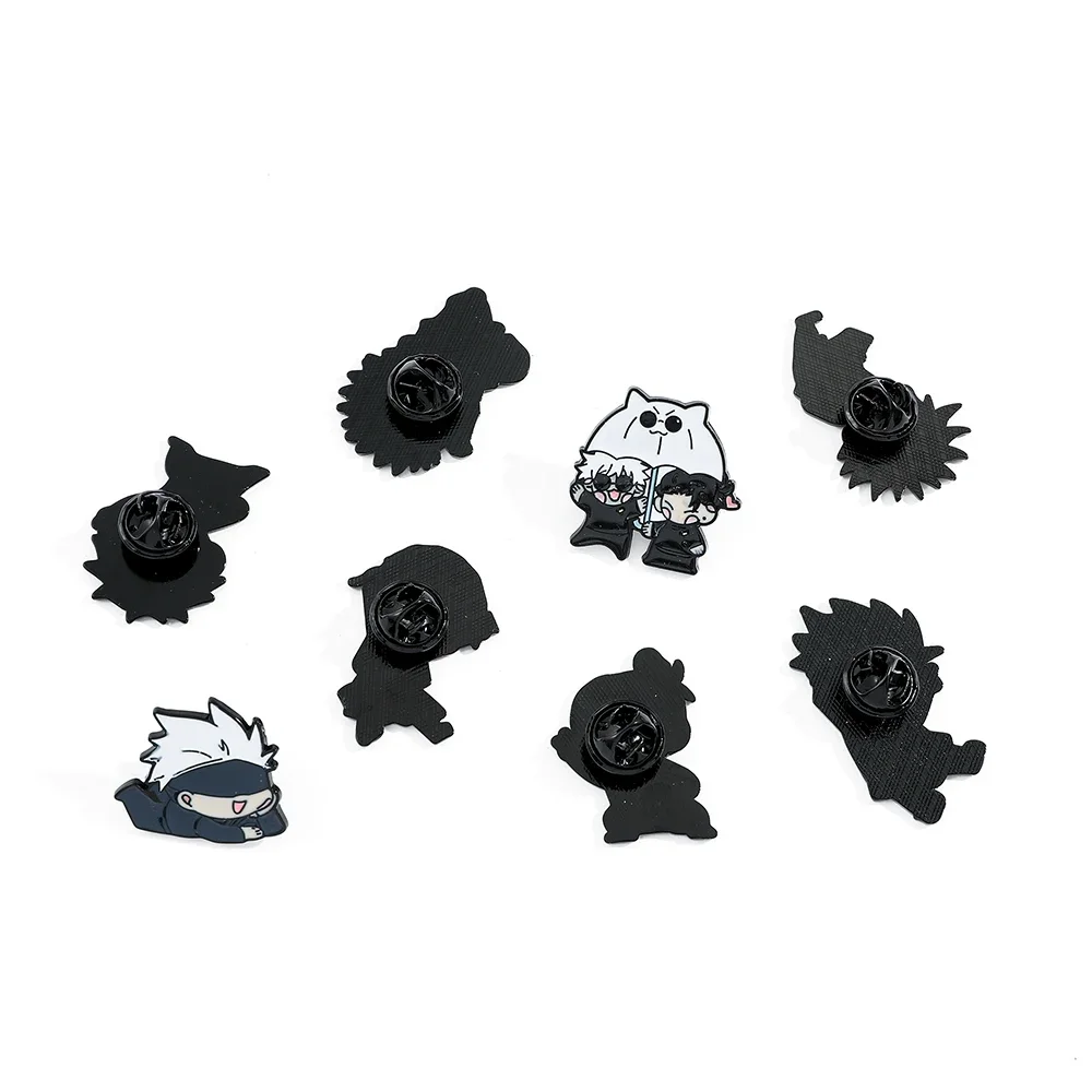 دبوس بالمينا إبداعي على شكل صبي أسود ، بروش كرتون لطيف ، شارة معدنية ، مجوهرات حقائب الظهر ، إكسسوارات الملابس ، 4 * * #2