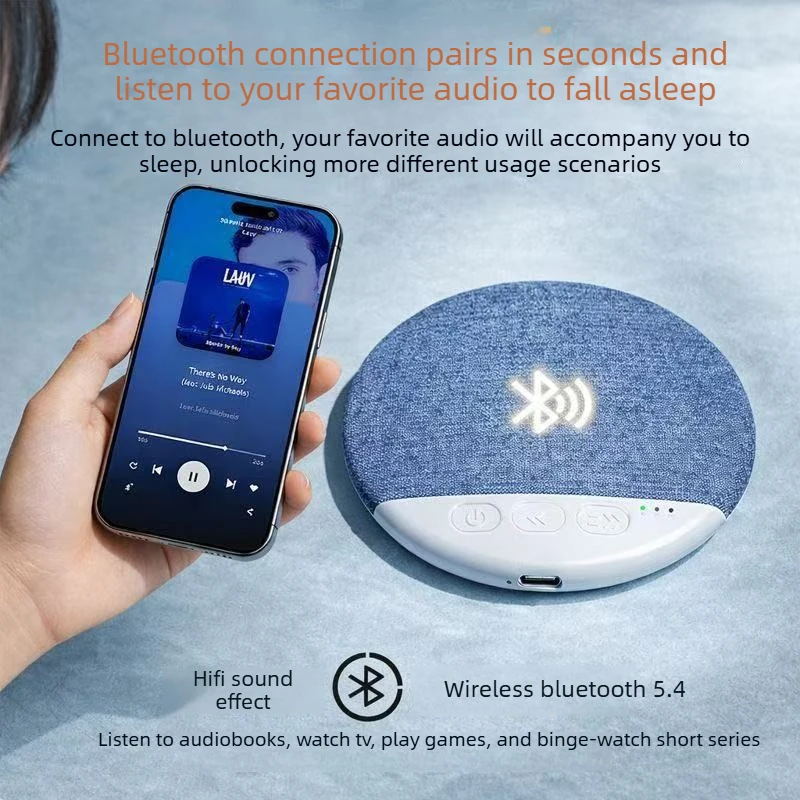 Mini Sleeping Bluetooth Speaker Nature Sound White Noise Soundbar Wireless MP3 Music Player Ultra Thin Timed Shutdown Audio Pla image 4
