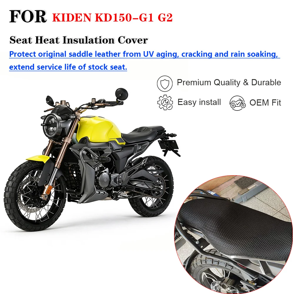 Motorcycle Custom 3D Honeycomb Mesh Seat Cover, Sunscreen Heat Insulation Breathable Anti-slip Saddle Cushion Protector For KIDE