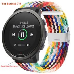 Braided Solo Loop Straps For Suunto 9 7 Baro/Suunto D5 Spartan Sport Wrist HR/Baro Smart Watch Nylon Band Bracelet Correa Belts