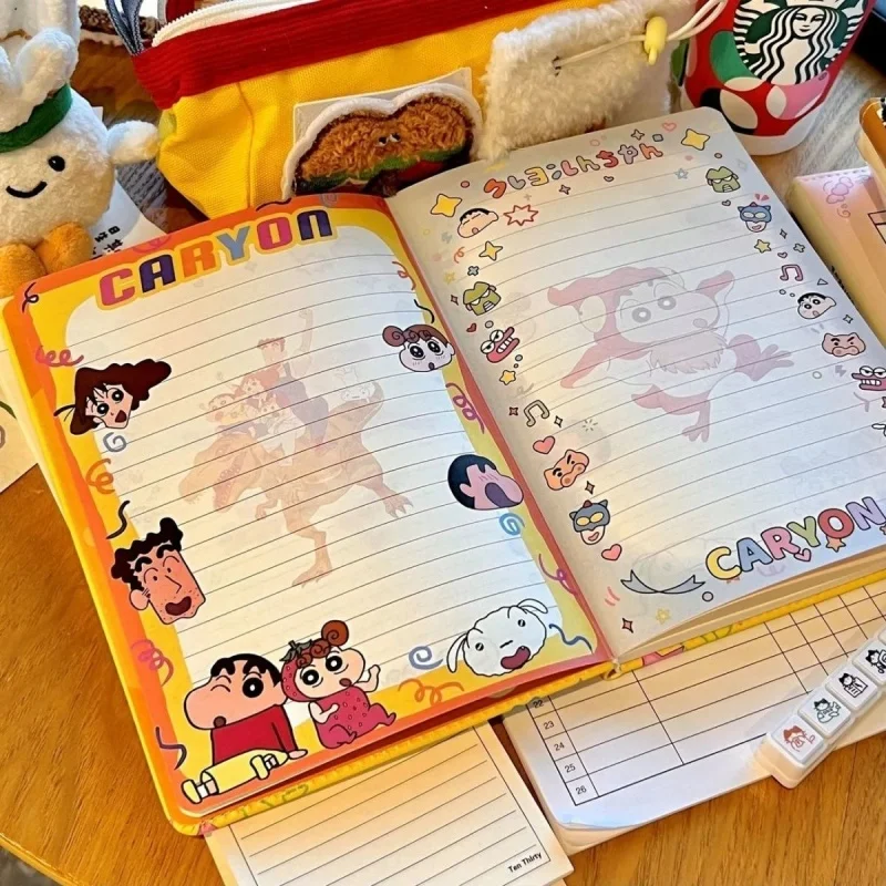 

New Popular Crayon Shin chan Little New Leather Notebook Cute Crayon Shin chan High Beauty Horizontal Notebook Student Notebook