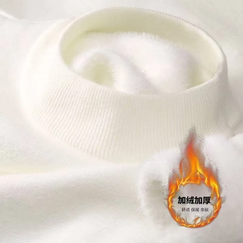 

Men's autumn and winter woolen sweater, autumn and winter thick warm base shirt, men's casual knitted pullover shirt, top