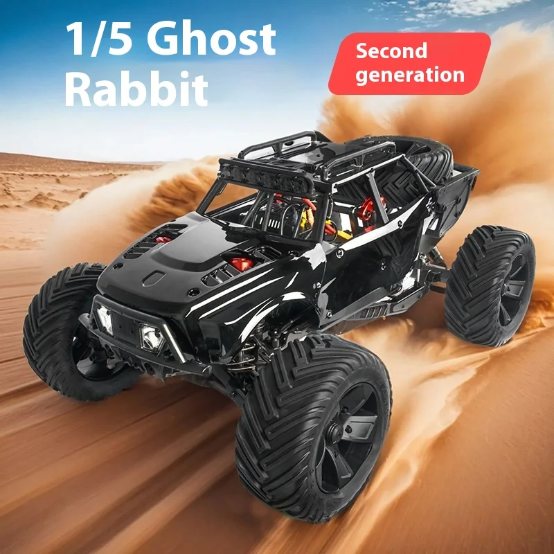 

World First 1：5 Ghost Rabbit 2nd Off-Road Desert Card Rc Remote Control Model Car Metal Frame Electric Brushless High-Speed Cars