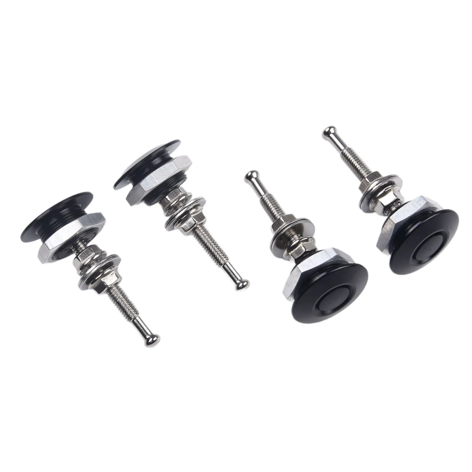 4PCS Aluminum Push Button Fasteners Kit for Car Bumper Trunk and Hatch Lid Panels with Reliable Quick Release System