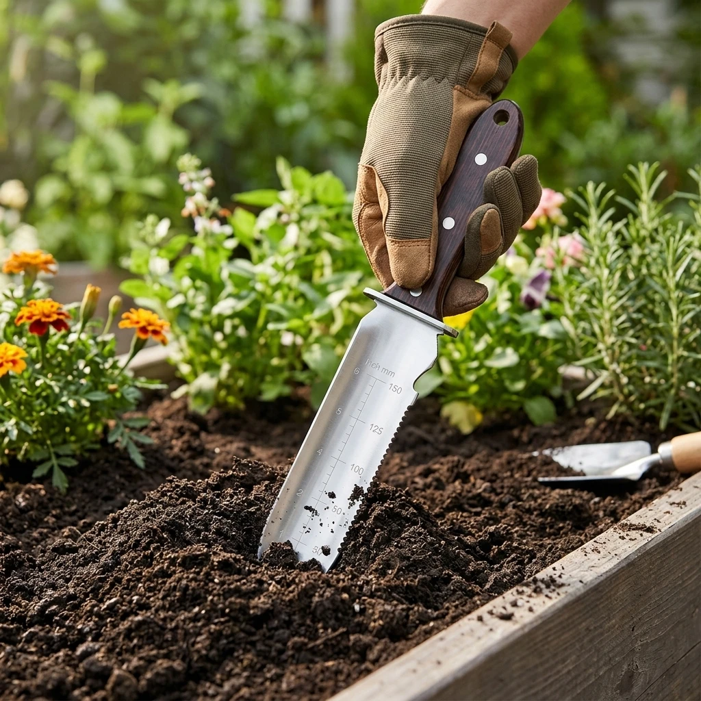 

Stainless Steel Garden Shovel For Planting Flowers And Trees Durable Outdoor Gardening Tool With Ergonomic Handle