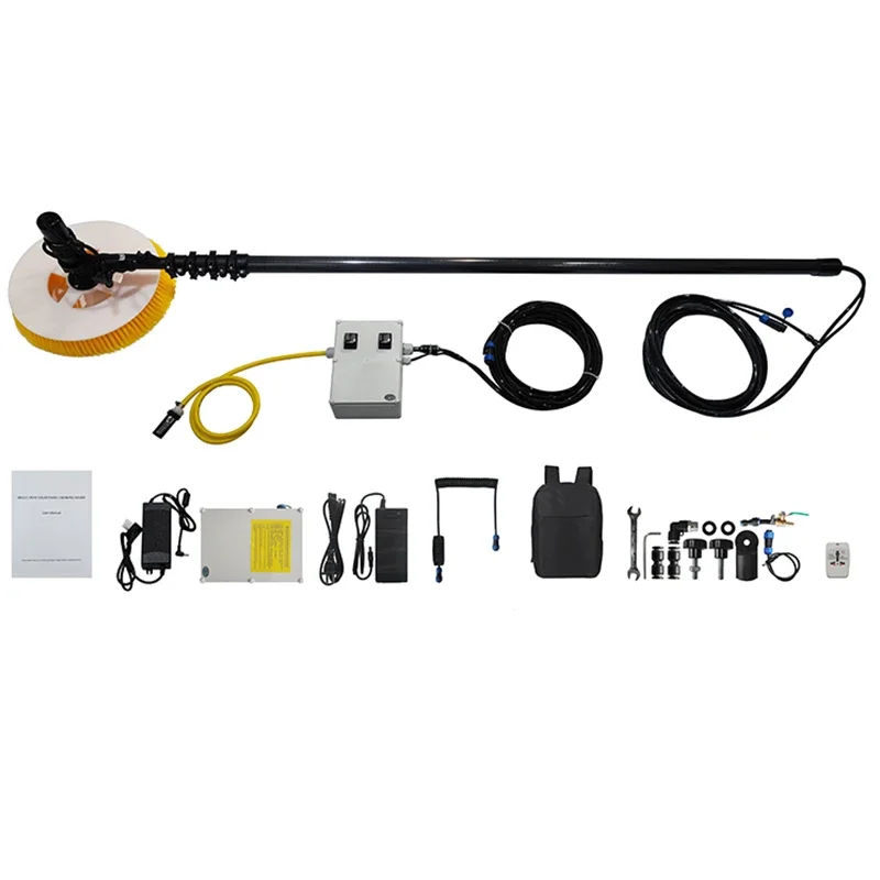 2026/Adjustable Length 3.5m 5.5m 7.5m Solar Panel Cleaning Brush Rotating Brush Solar Panel Cleaning