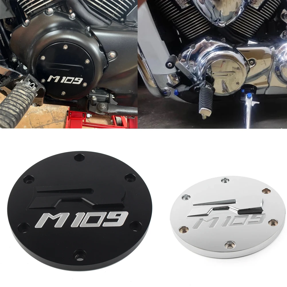 Motorcycle For Suzuki Boulevard M109R VZR1800 Intruder M1800R 2006-2019 Parts Chrome Engraved Derby Cover Engine Stator Guard