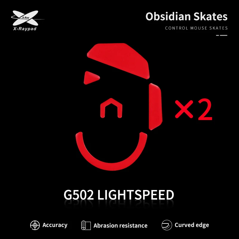 X-Raypad Obsidian Control Mouse Skates for Logitech G502 Lightspeed