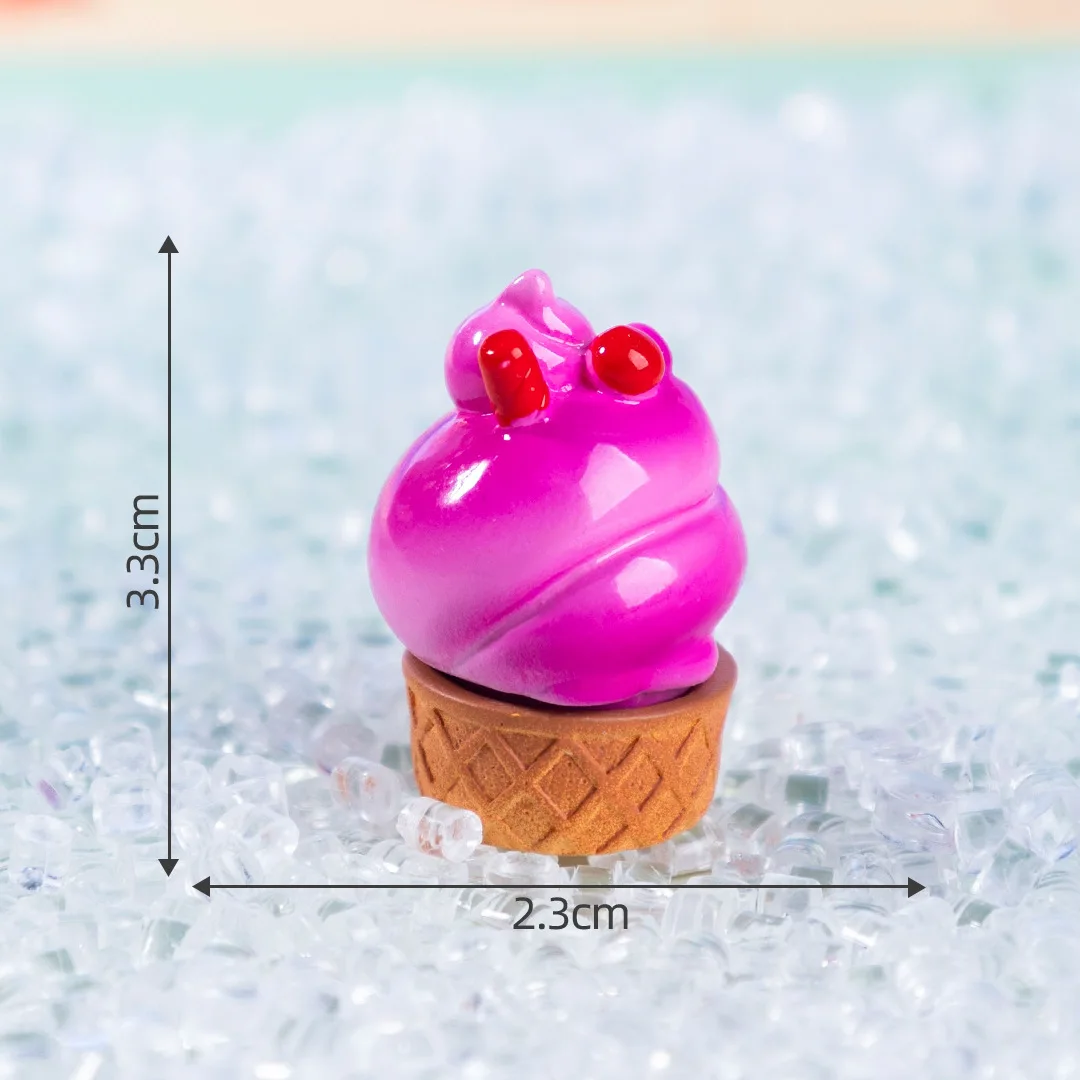 

6 Pcs Fruit Ice Cream Ornaments Fake Resin Crafts Food Prop Desserts Model for Photography Props Balls