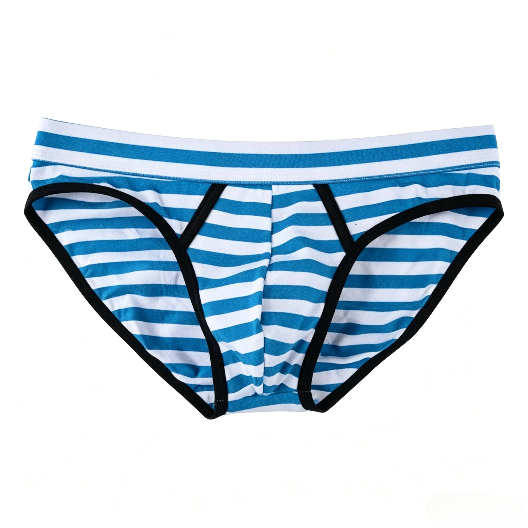 Gestreifte Baumwoll-Slips für Männer U-förmiger Beutel Mittelhoher Bund Sexy Unterwäsche Jugendliche Mode Komfortable Sport-Unterhosen