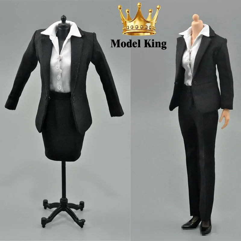 ZYTOYS 2 Styles 1/6 Scale Solider Black Slim Fit Business Professional Women's Mature Set 12'' Action Figure Body Model For Fans