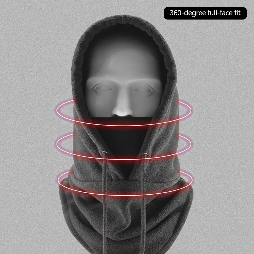 

Winter Outdoor Cycling Fleece Lined Knitted Face Mask Hat Windproof Cold Proof Snow Sports Headwear Motorcycle Warmth Protection
