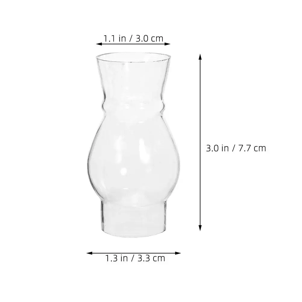 2pcs Transparent Glass Oil Lamp Chimney Shade for Portable Lanterns – Easy-Fit Retro Lighting Upgrade