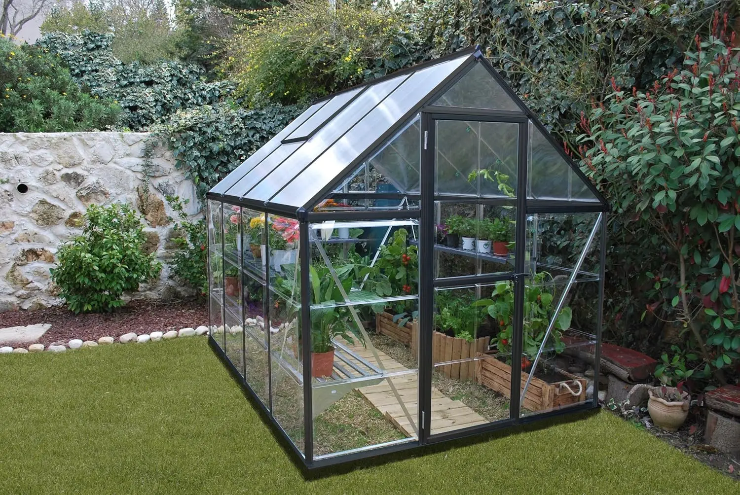 Hybrid 6' x 8' Greenhouse - Gray