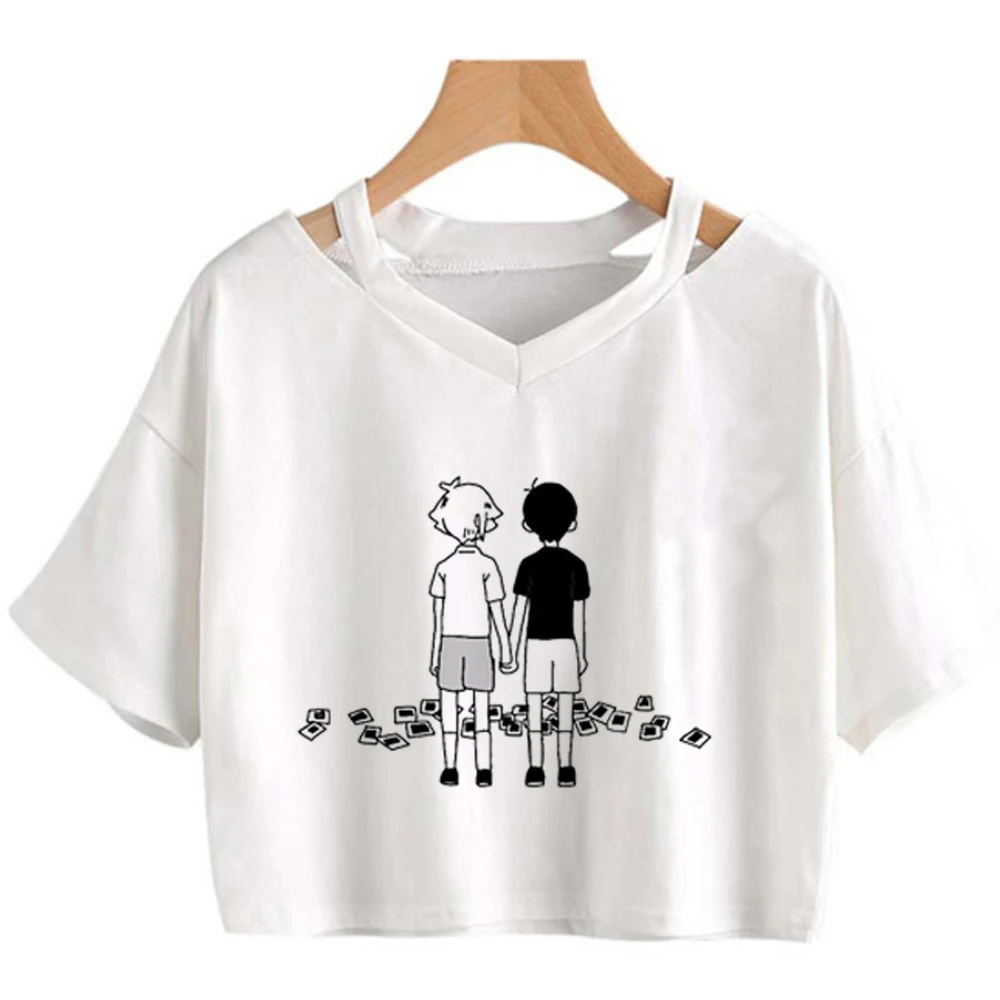 Omori cropped top shoujo cute harajuku clearance sales scene  baddie shirt party cute 2000s grunge gyaru