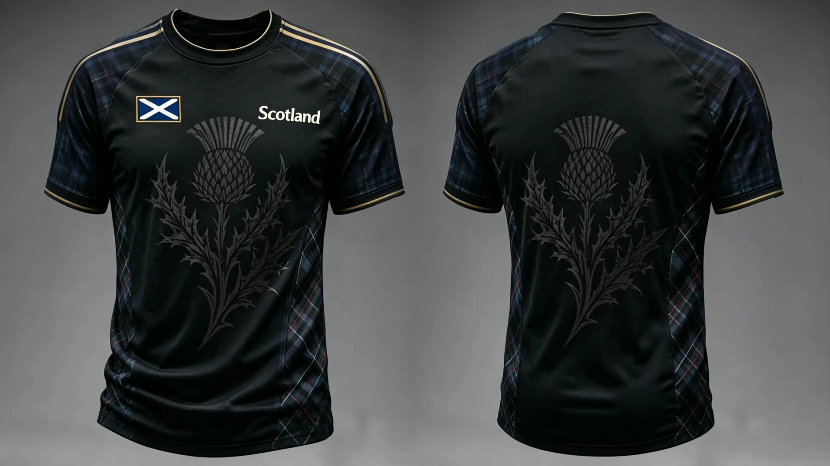 Herren-Scotland-Top mit Saltire-Flaggen- und Distel-Print, einzigartiges, stimmungsvolles Grafik-T-Shirt, Familien-Kinder-T-Shirts, Fußballtrikot, Mode 26 – Detail 1