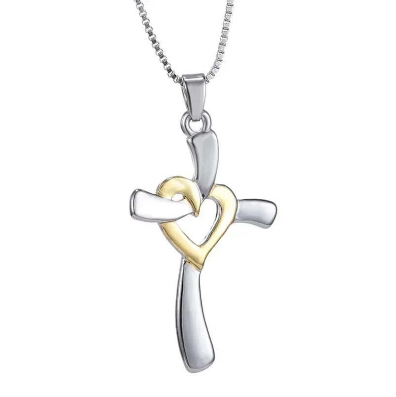 DELYSIA KING  Women's Cross Heart Pendant