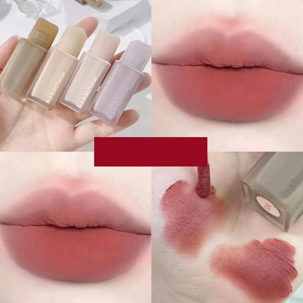 Batom fosco impermeável, veludo líquido Lip Glaze, tons de nudez para sexy, maquiagem forte arte, acabamento duradouro