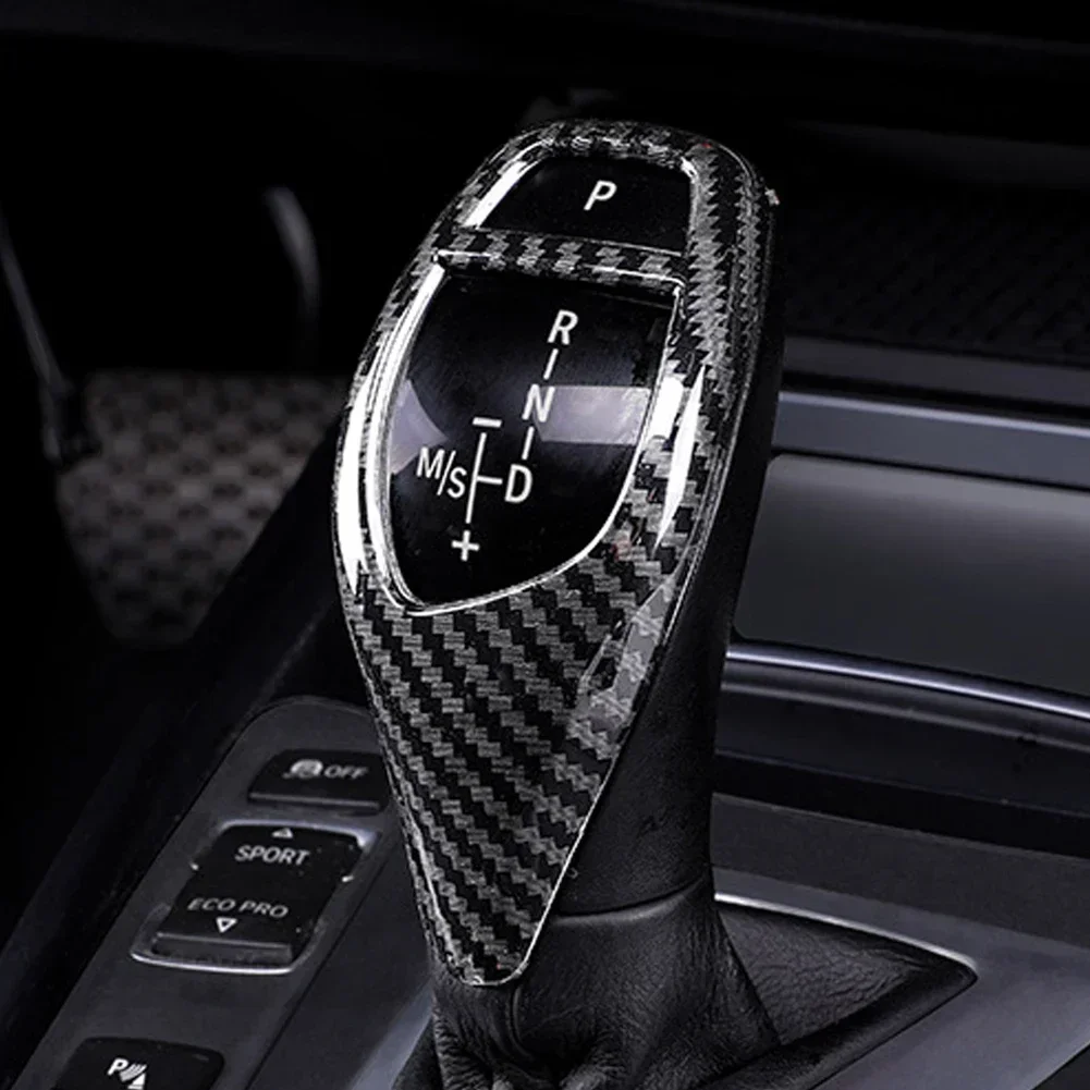 Carbon Fiber Pattern Car Gear Shift Panel Frame Gear Knob Cover Head Trim Shell for BMW Sport F30 F10 F15 F16 F20 F22 F34 5GT