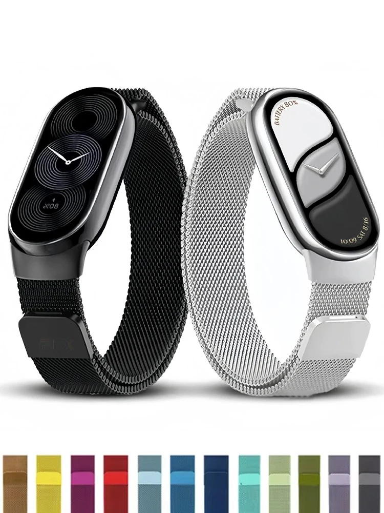 Magnetic Straps for mi band 10 miband 10 nfc Watch accessories Stainless Steel belt correa bracelet for Xiaomi mi band 10 bands