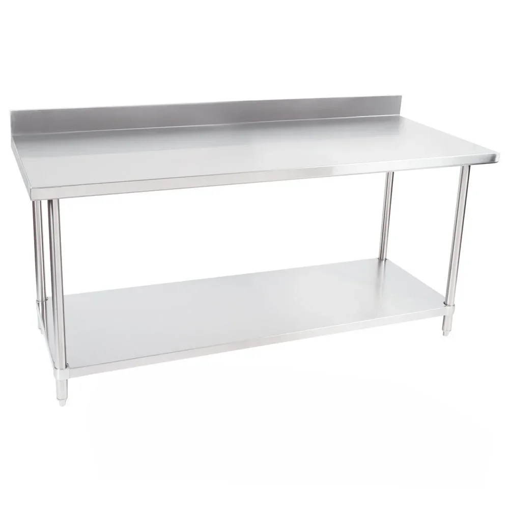 

Commercial stainless steel kitchen workbench restaurant food preparation workbench equipment