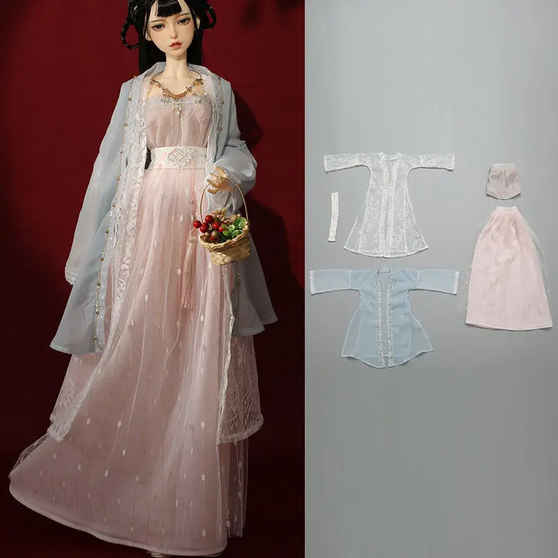 

3 Points Bjd Children'S Clothing 60 Cm Ancient-Style Hanfu Chest-Length Blouse And Skirt Fairy Ancient Costume Festival Gift