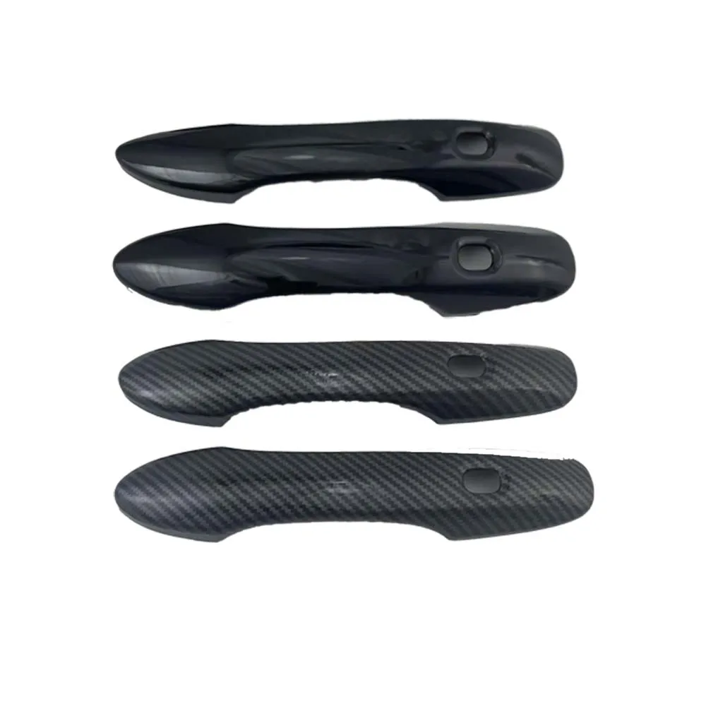 سيارة الديكور غطاء مقبض الباب لتويوتا فوكسي 2021 2022 2023 2024 ألياف الكربون لامعة الأسود ملصقات السيارات ترقية الملحقات