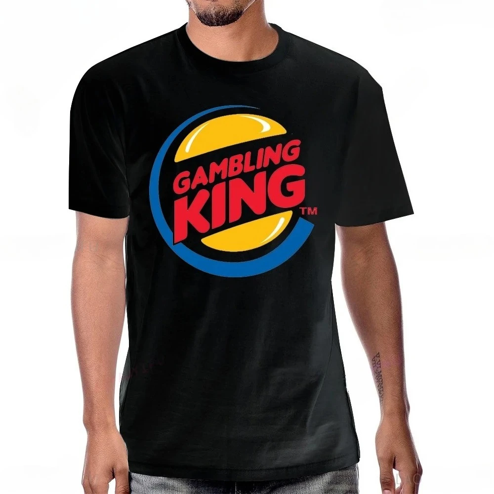 Funny Gambling King T-Shirt Vegas Roulette Slot Poker Gambling Casual Fashion Streetwear Man Tshirt Cotton Short Sleeve T Shirt