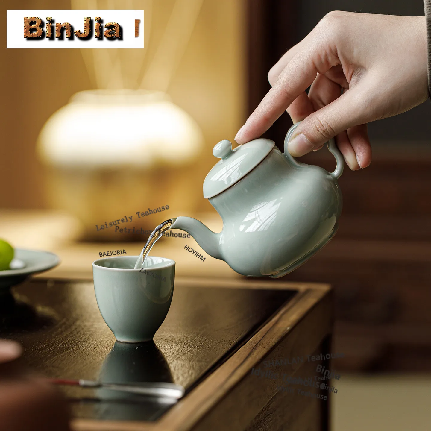 BAEJORIA 180ml Relief Banana Moonlight Teapot Retro Tea Infuser Pot Tea Making Kettle With Filter Green Tea Drinkware Accessorie