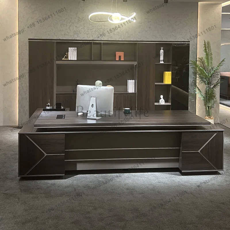 Boss gaming desk office l shaped desk chair combination simple modern Luxury computer manager desk president Office Home Office