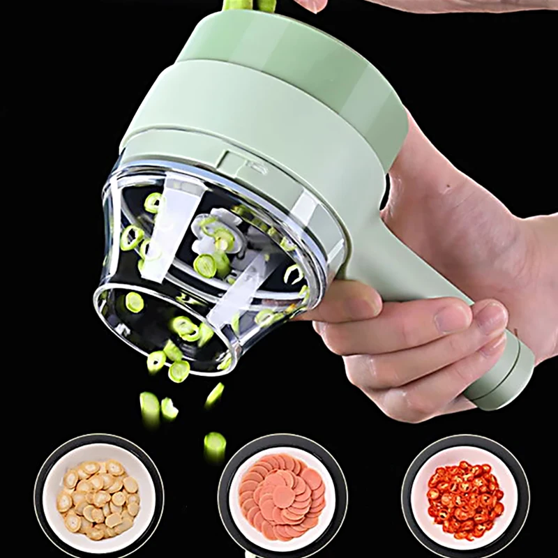 Kitchen Gadgets and Accessories Electric Vegetable Slicer Cutter Fruit Vegetable Chop Meat, Garlic and Wash Dishes Tools