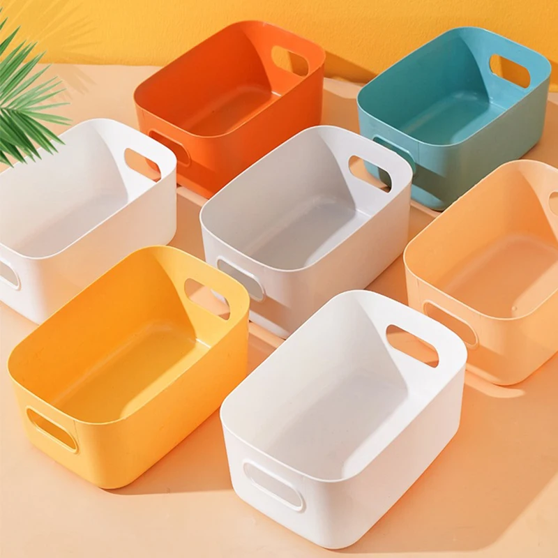 Storage Box plastic for cloth  snacks office kitchen bathroom makeup table organizers space saver Cabinet Plastic Storage Bins